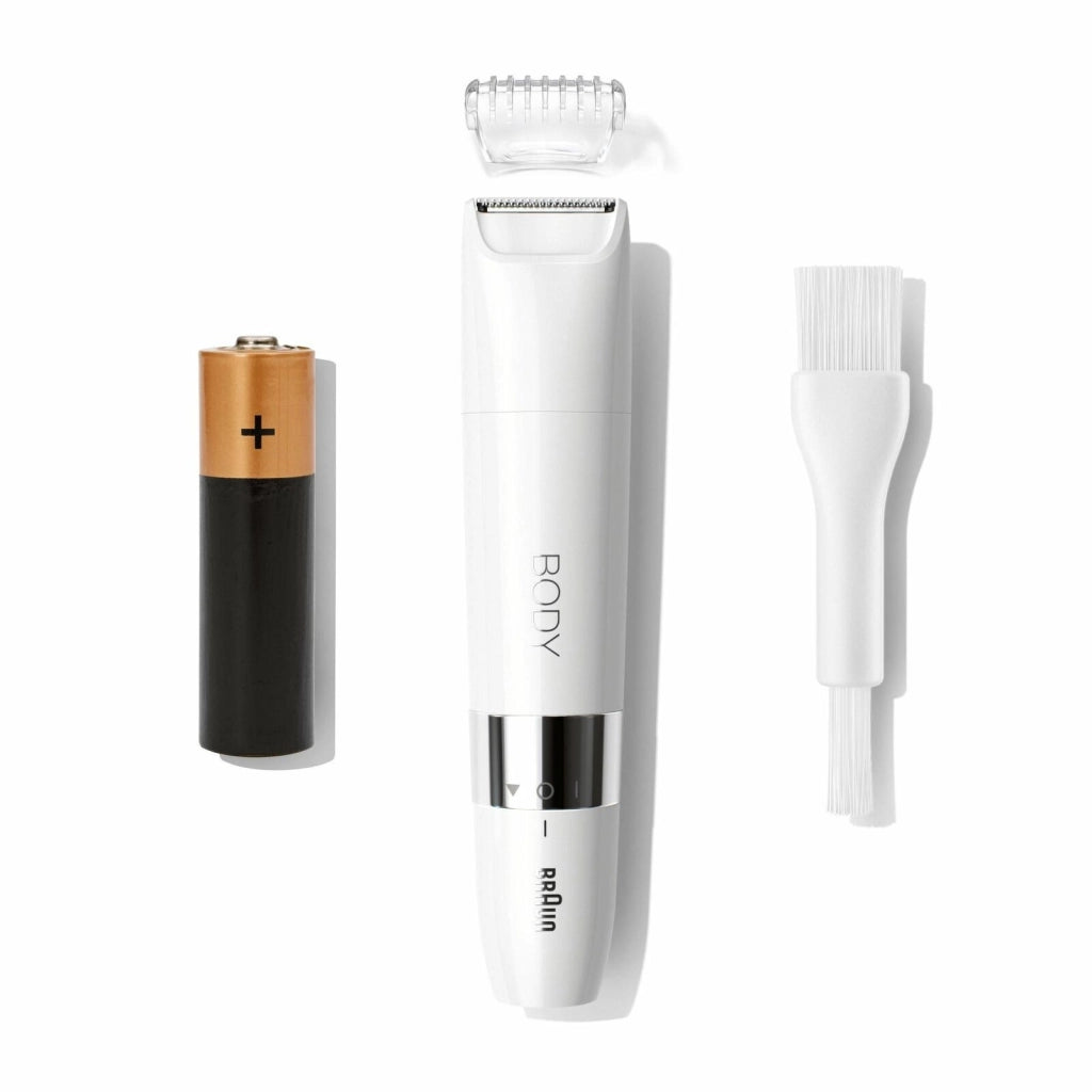 Braun Mini Rifinitore Corpo BS1000, Rifinitore Elettrico Corpo Uomo E Donna, Bianco