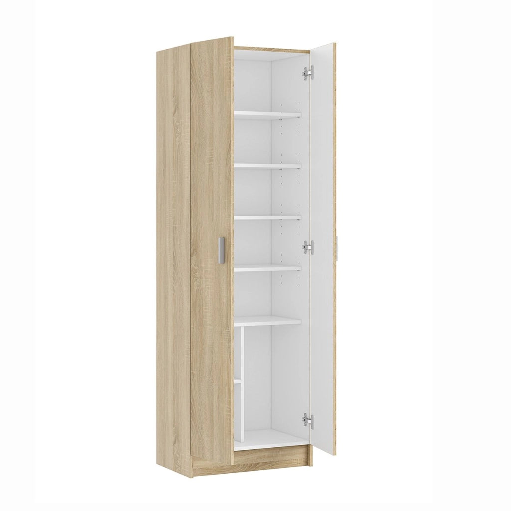 Armadio multiuso a più ripiani - Rovere