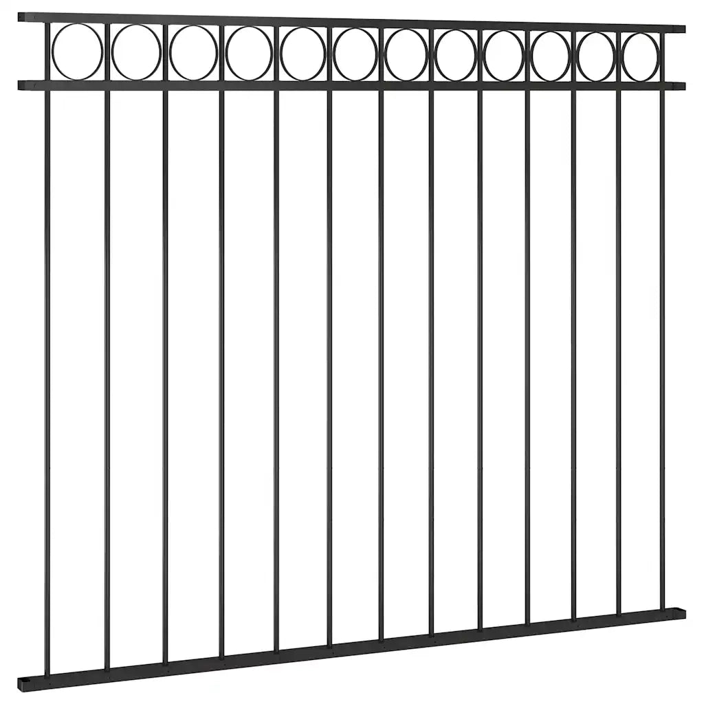 Pannello di recinzione ASSEN in acciaio 163x150 cm Nero 146319