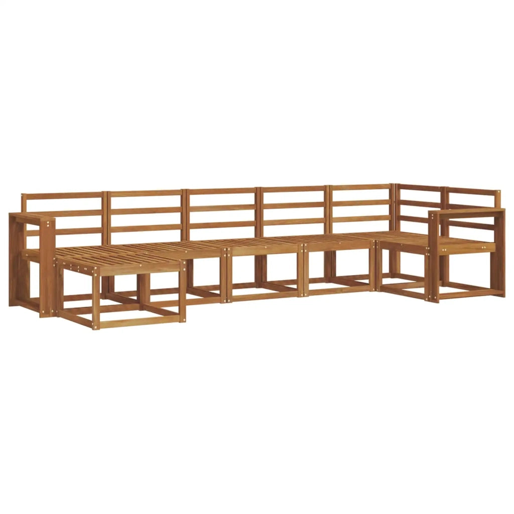 Set di divani da esterno 7 pcs Naturale