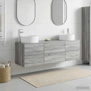 Set di mobili per il bagno 3 pz Sonoma grigio 3405944