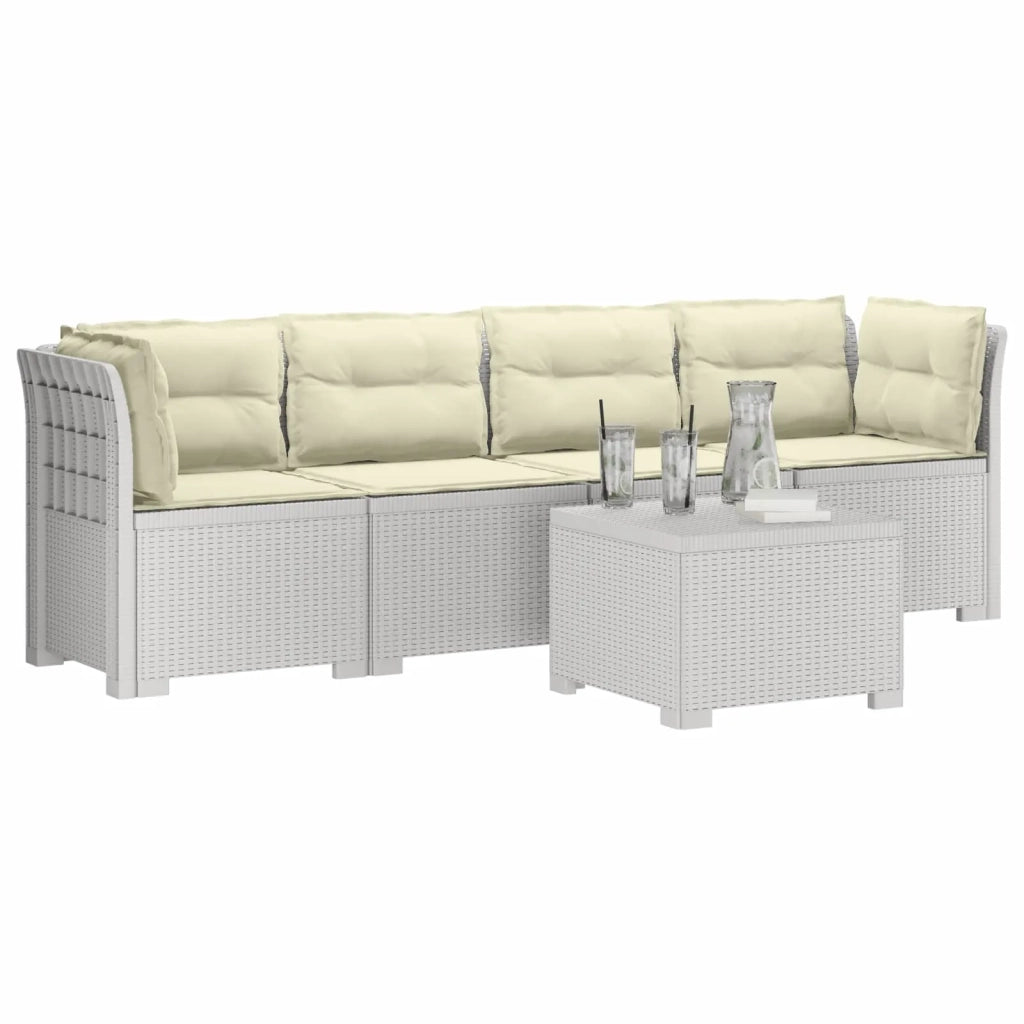 Divano da Giardino a 4 Posti con Cuscini in Stile Rattan PP 3443878