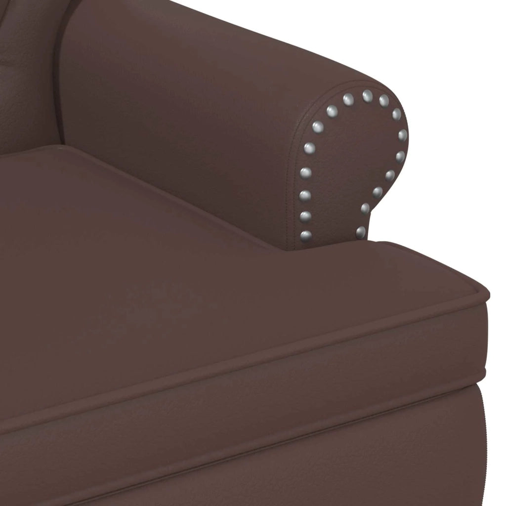 Loveseat con bottoni imbottiti Marrone 120 x 65 x 77 cm 42041858