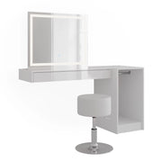 Vicco Tavolo da toeletta Bianco 100 cm 4 parti