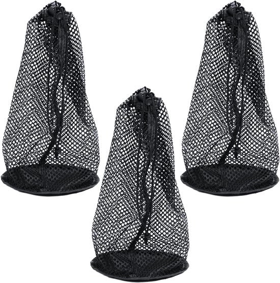 Borsa per Palline da Golf in Nylon - Corda per Trekking - 3x Set - Capacità 48-56 Palline