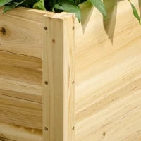 Fioriera da Giardino con Foro di Drenaggio e Rotelle, in Legno di Abete, 89x48x47 cm