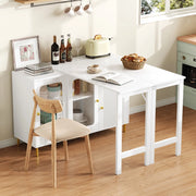 Madia sideboard con piano pieghevole ed estensibile 116x40x78;5 cm in MDF bianco