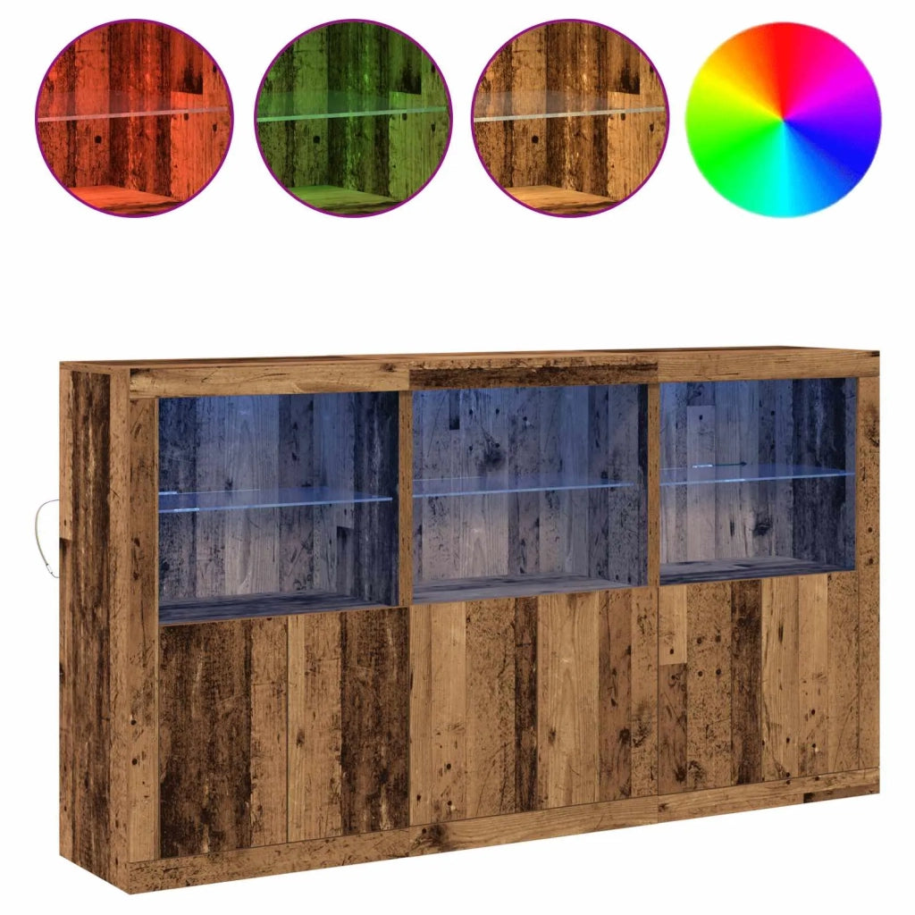 Credenza | Madia LED Legno vecchio 181,5 x 37 x 100 cm Legno multistrato