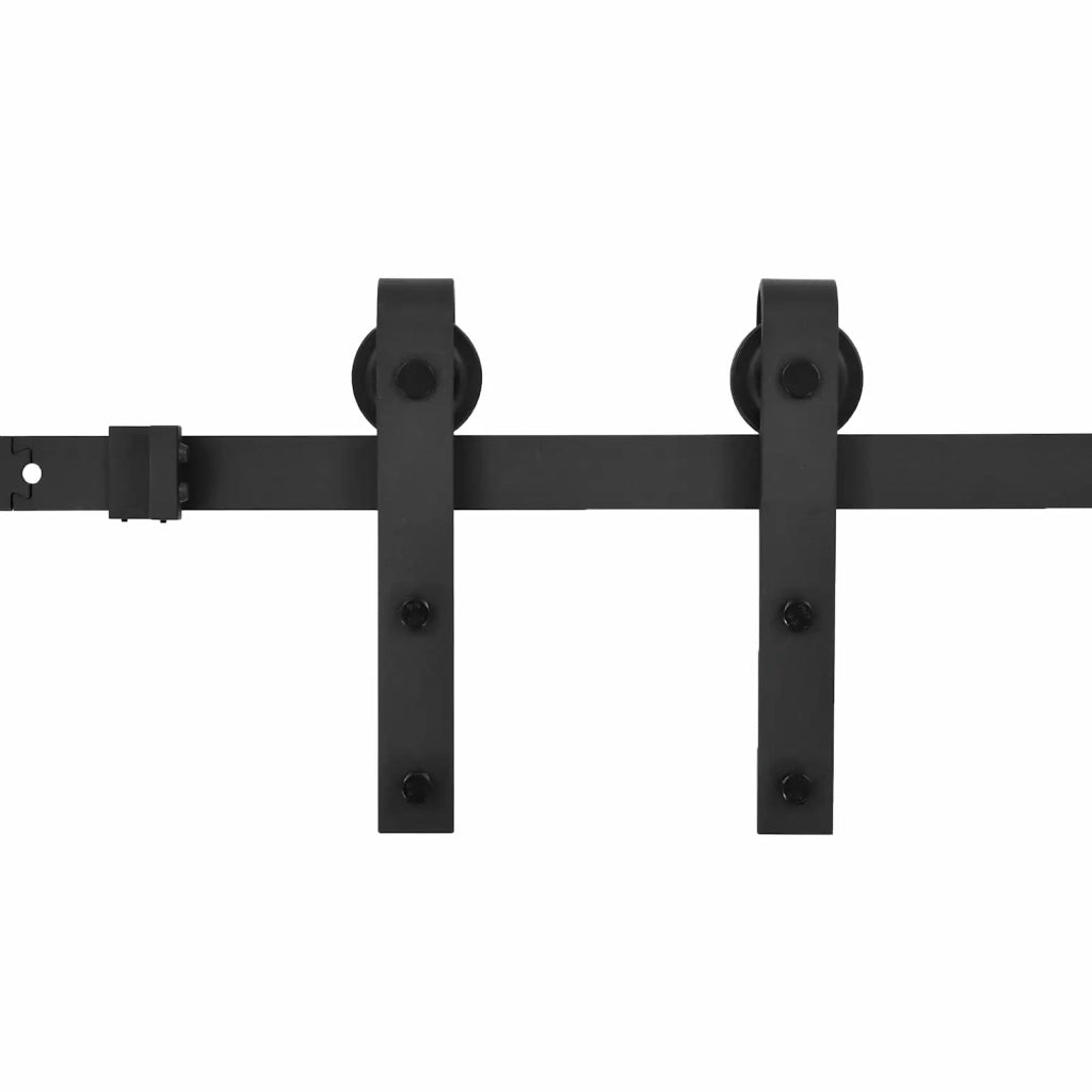 Porta scorrevole Naturale e Nero 90 x 210 cm 3444903