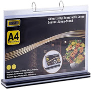Display Standaard a T per Acero - Display per Menu/Foto - Stendino per Scrivania - 6x31.1x27.5cm - Displaystand