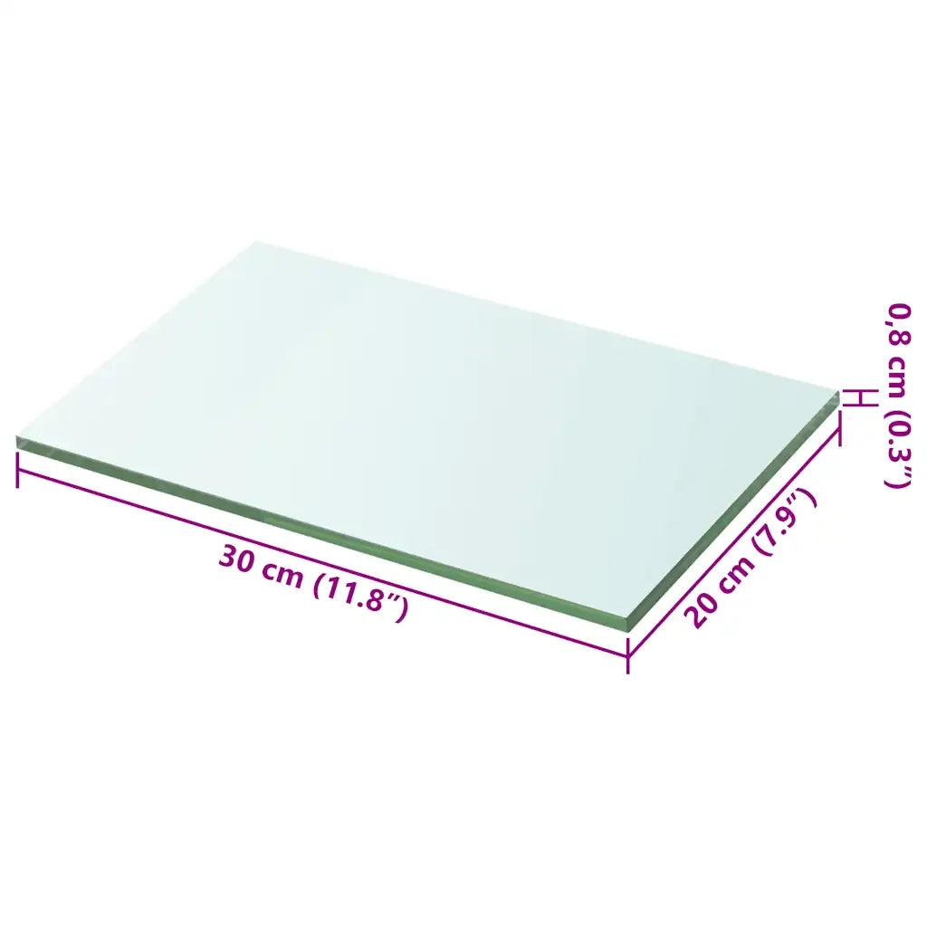 Mensole in Vetro Trasparente 2 pz 20x30 cm 3051546