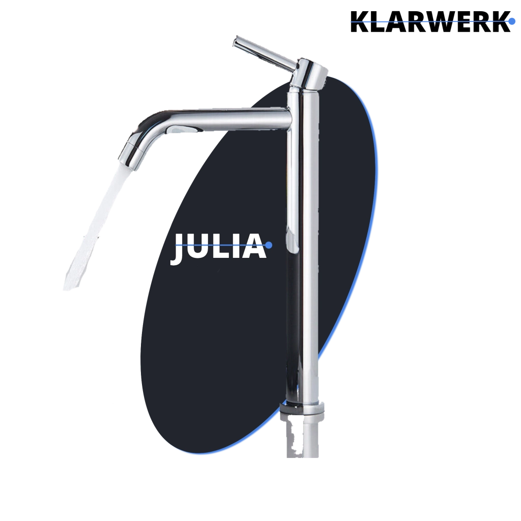 Giulia | Rubinetto da bagno alto Hotel Gastro cromato lucido |. Rubinetto in acciaio inossidabile premium per lavabo alto |Rubinetto ad alta pressione