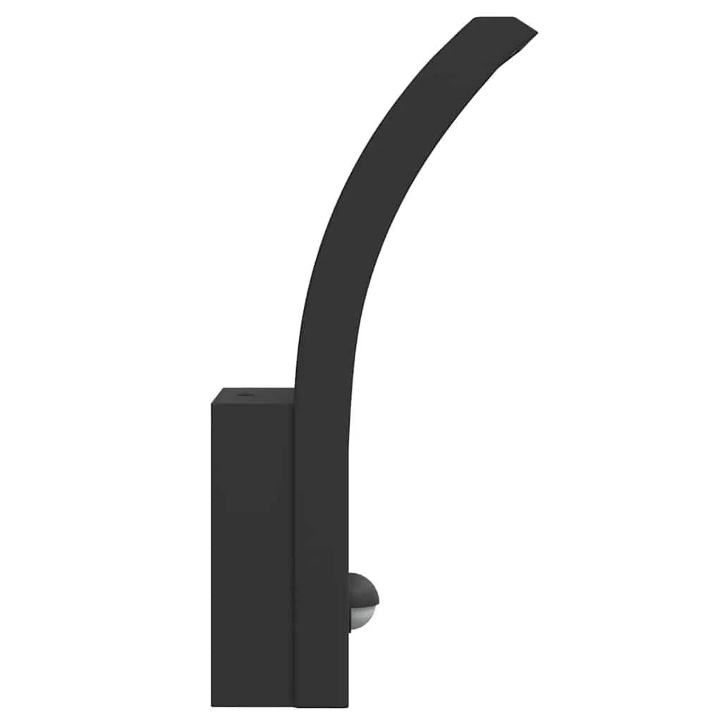 Set di 2 applique LED da esterno con sensore di movimento design moderno 7 x 4,5 x 23 cm alluminio nero 02_0056578
