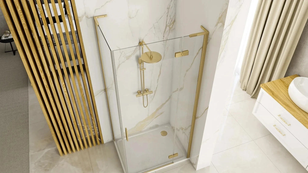 Cabina Doccia Rea Hugo 100x90 Gold Brush