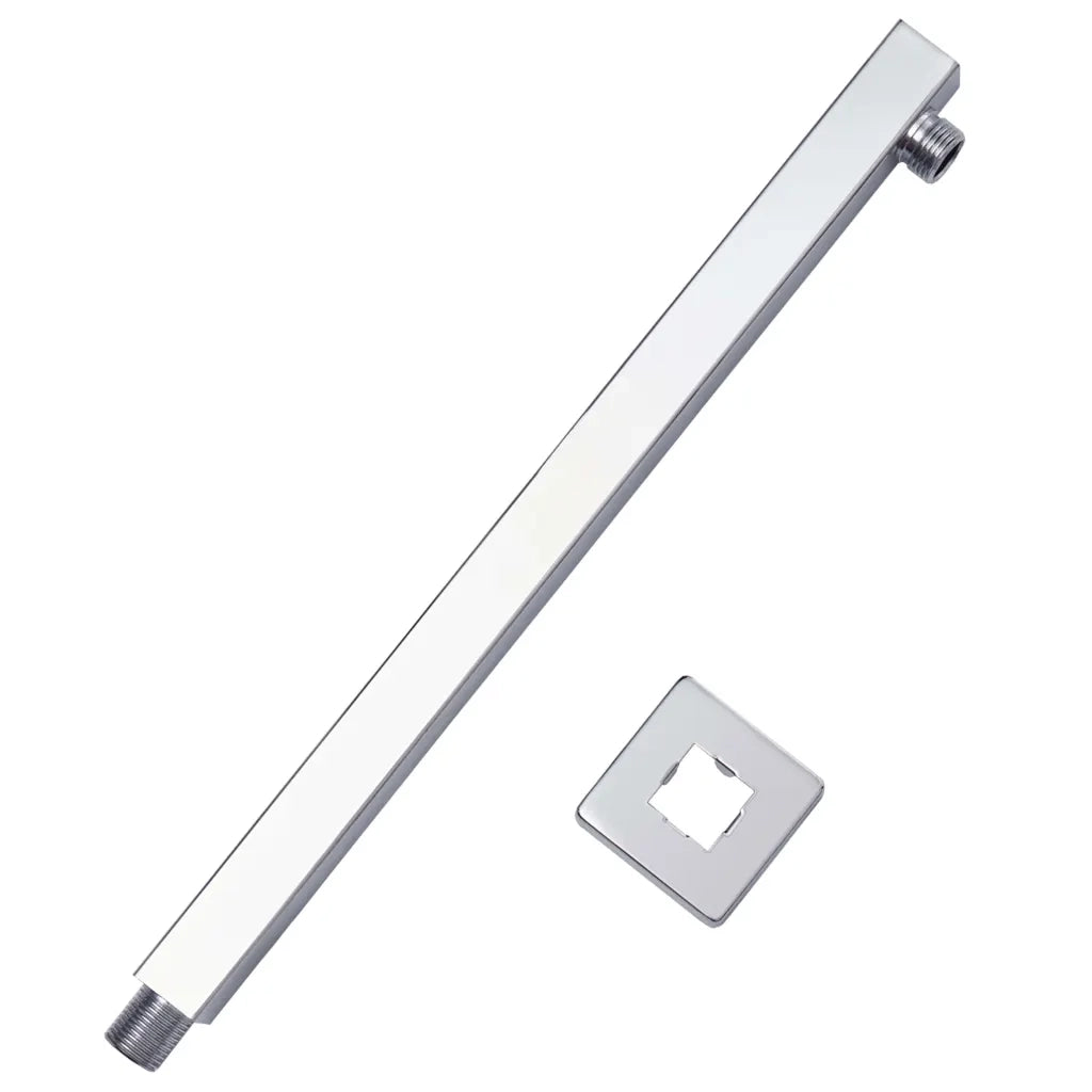 Braccio di Supporto Doccia Quadrato Acciaio 201 Argento 40 cm 147732
