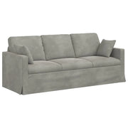 Divano | Divano da soggiorno | Sofa Grigio chiaro 198 x 78 x 80 cm Velluto