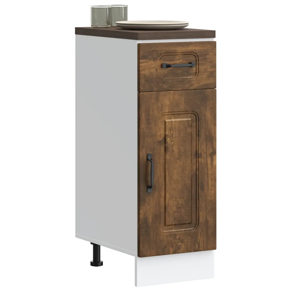 Base da Cucina Kalmar Rovere Fumo in Legno Multistrato 853462