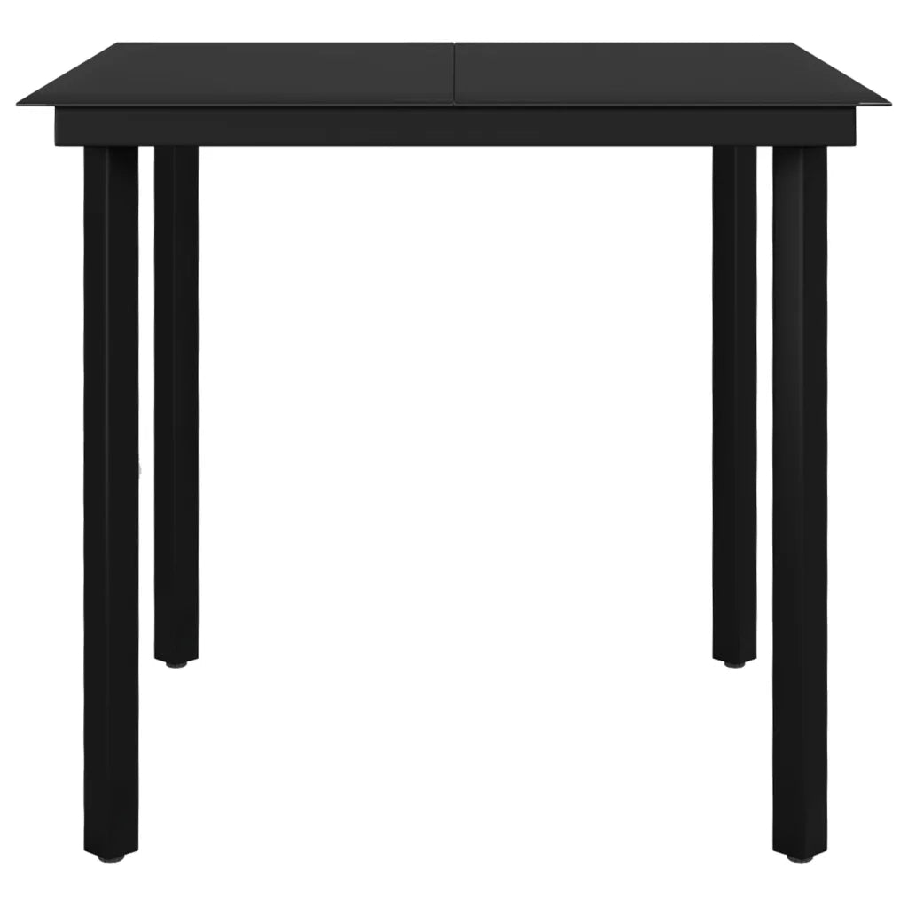 Set da Pranzo per Giardino 3 pz con Cuscini Polyrattan e Vetro cod mxl 71967