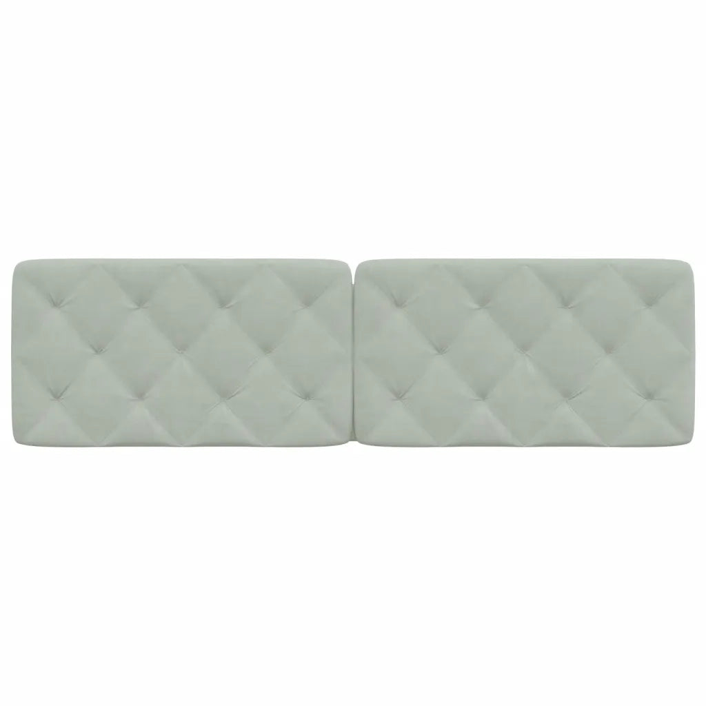 Cuscino Testiera-Cuscino per Testiera Grigio Chiaro 183 cm in Velluto