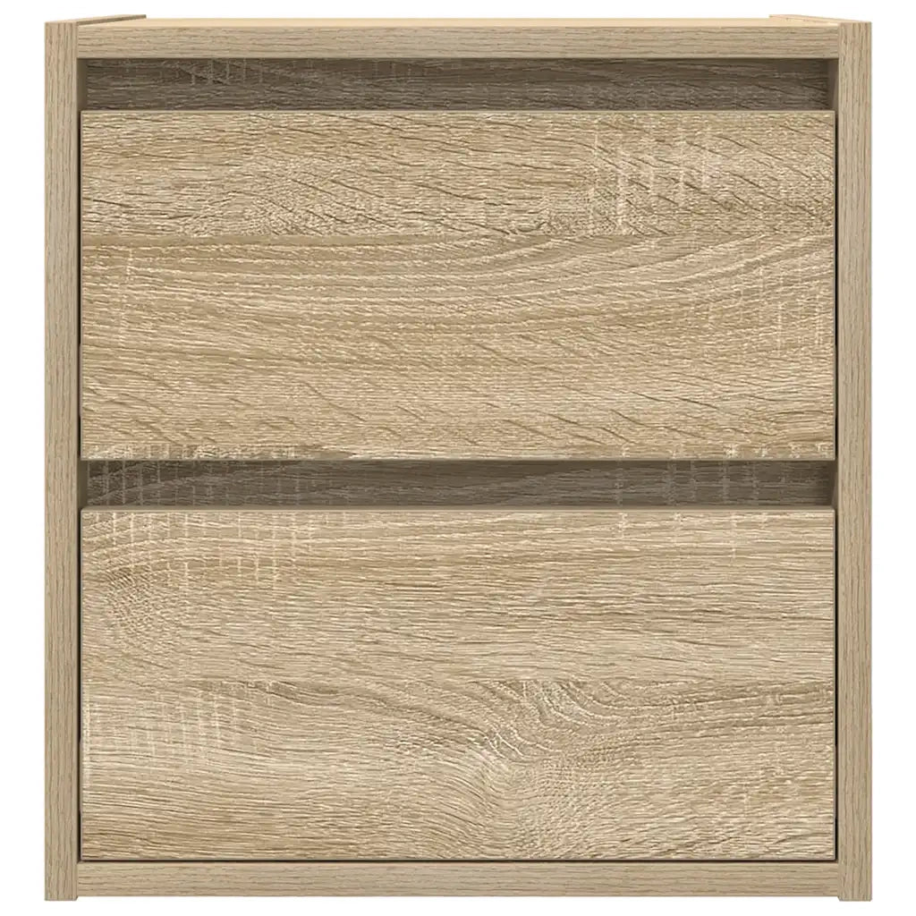Comodino a Muro Rovere Sonoma 38x34x40 cm 861251