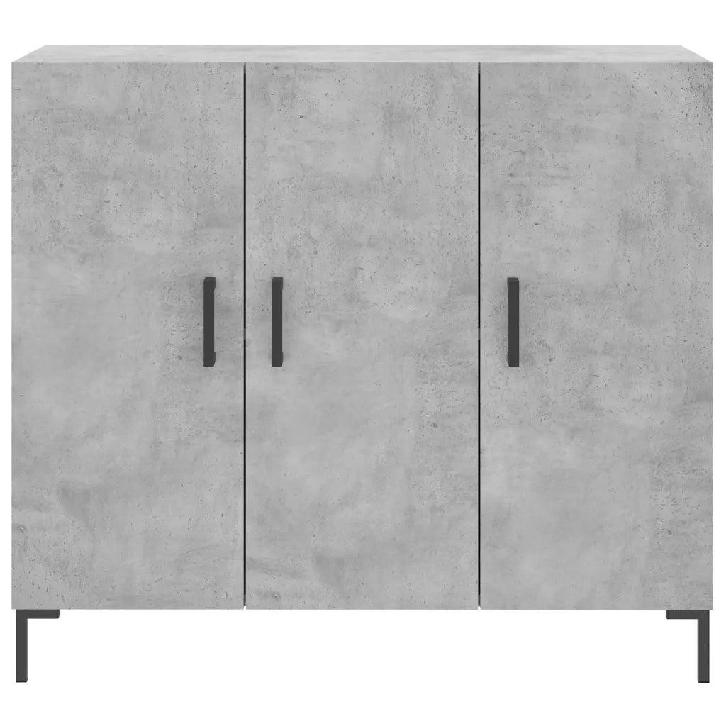 Credenza | Madia | Buffet da pranzo | Armadio da pranzo Grigio Cemento 90x34x80 cm in Legno Multistrato