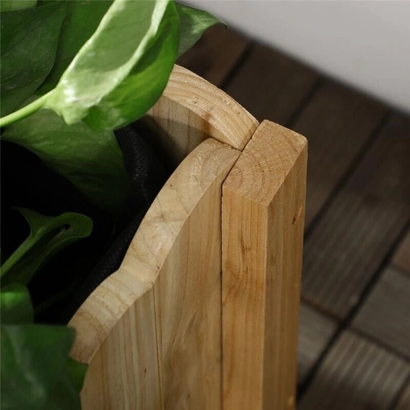 FIORIERA DA ESTERNO VERTICALE IN LEGNO CON FORO DI DRENAGGIO E RIVESTIMENTO INTERNO 86X30X50 CM