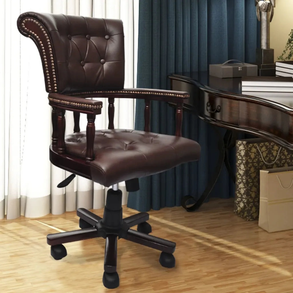 Sedia da Ufficio Girevole Marrone cod mxl 61968