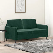 Divano a 2 Posti-Sofa 2 Posti Verde Scuro 140 cm in Velluto 595630