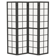 Paravento pieghevole 4 ante ¨C Minimal ¨C nero 160x170 cm
