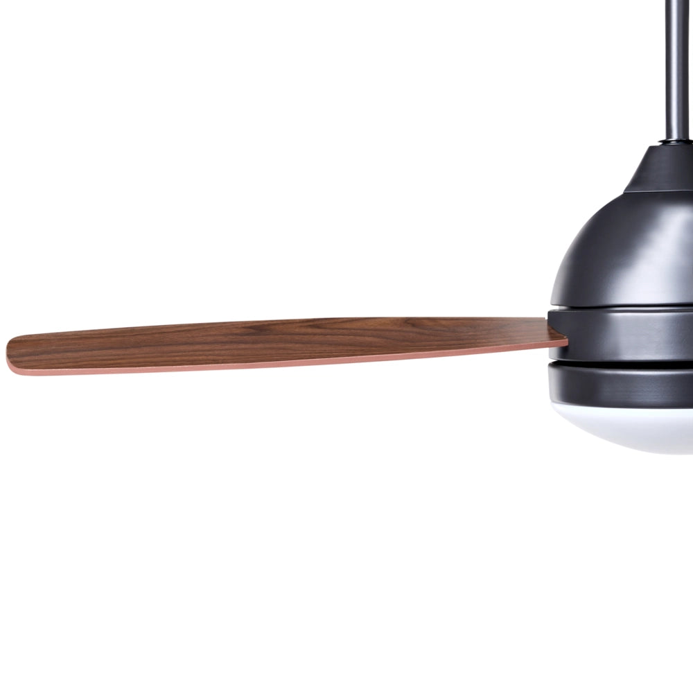 Ventilatore da soffitto con luce LED Marrone scuro Materiale sintetico Telecomando Timer