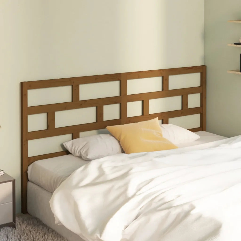 Testiera per Letto ambra 186x4x100 cm in Legno Massello di Pino