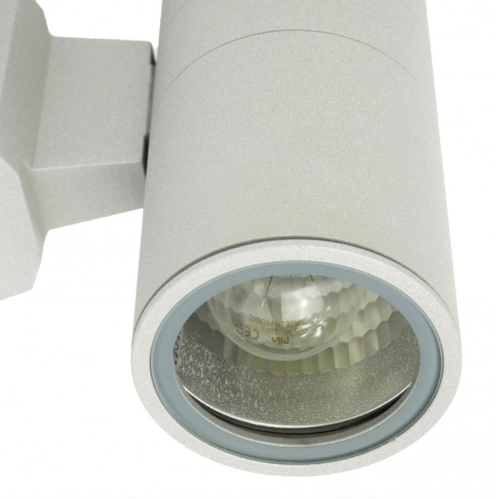 Applique esterna 11 cm E27 argento IP54 SU-MA 7002 Adela