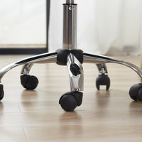 EasyComfort Sedia da Ufficio Ergonomica Senza Braccioli, Tessuto Traspirante a Rete, Altezza Regolabile e 5 Ruote, 43x58x90-100cm, Nero