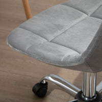 Easycomfort Sedia Girevole , Design Ergonomico e Regolabile Senza Braccioli, Grigio, 59x59x81-91cm