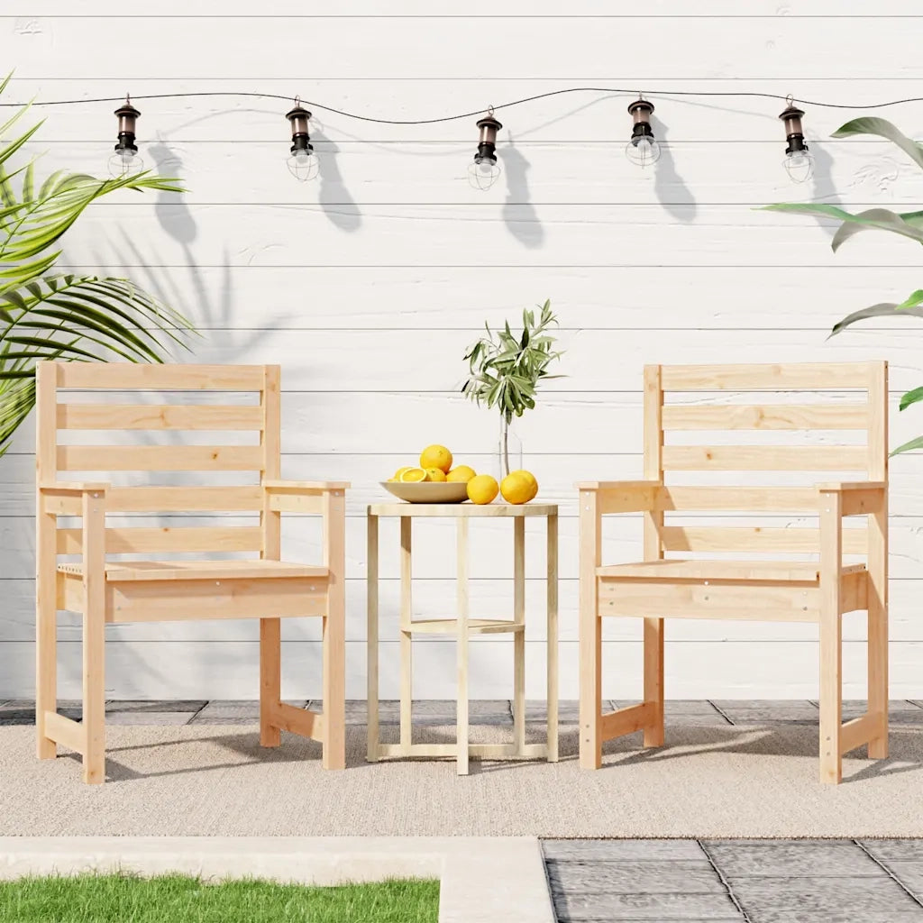 vidaXL Sedie da Giardino 2pz 60x48x91 cm Legno Massello di Pino