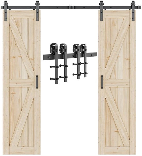 Sistema di porte scorrevoli - Set completo - 244 cm - Per porte interne