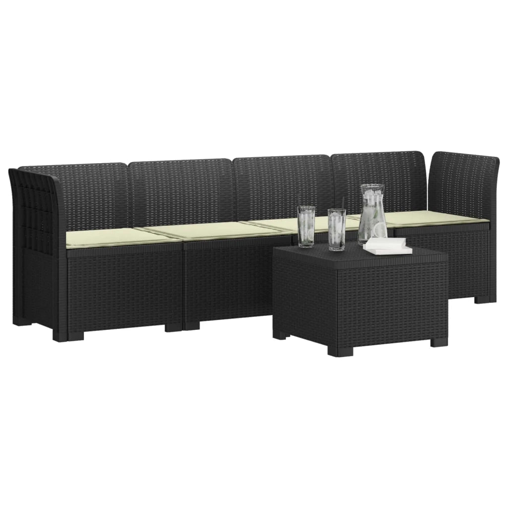 Divano da Giardino a 4 Posti con Cuscini in Stile Rattan PP 3443854