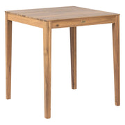 Tavolo da giardino marrone chiaro in legno di acacia certificato 70 x 70 cm piano rettangolare stile rustico da esterno