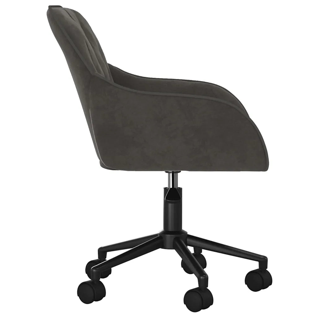 Sedia da Ufficio Girevole in Velluto Grigio Scuro cod mxl 7792