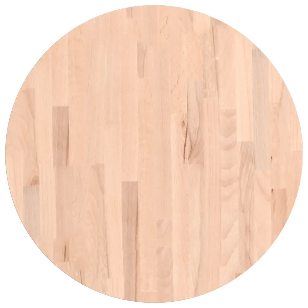 Piano per Tavolo Ø60x4 cm Rotondo in Legno Massello di Faggio 355923