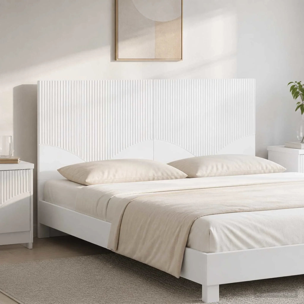 Testiera da Muro HOORN Bianco Legno ingegnerizzato 897395