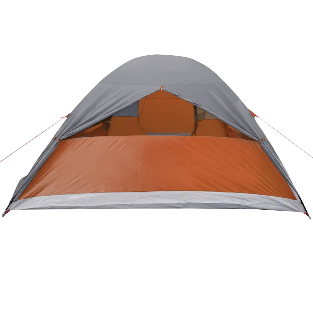 Tenda Familiare a Cupola 6 Persone Arancione Impermeabile 94355