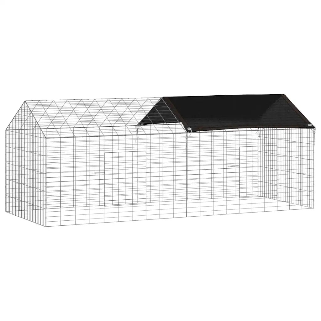Gabbia per Conigli Argento 200 x 78 x 78 cm Acciaio zincato