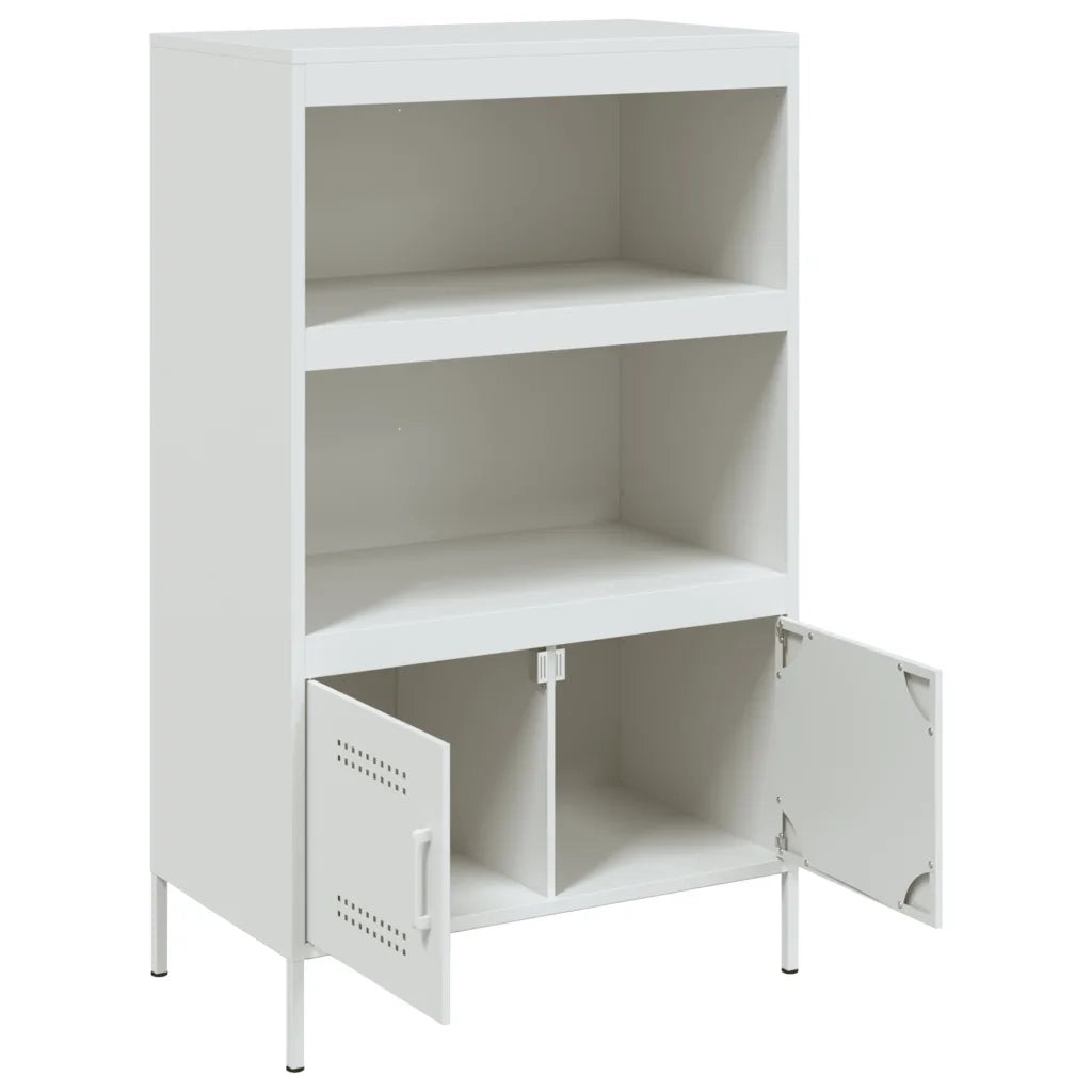 Credenza-Buffet-Armadio da cucina Bianca 68x39x113 cm in Acciaio 227363