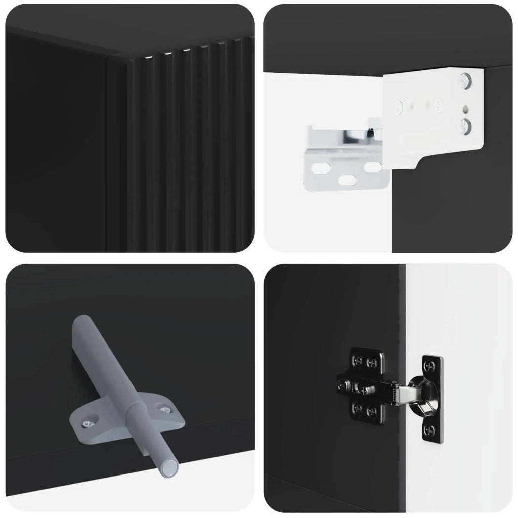 Armadio da bagno a muro ARNHEM Nero 30 x 31 x 59 cm 896586