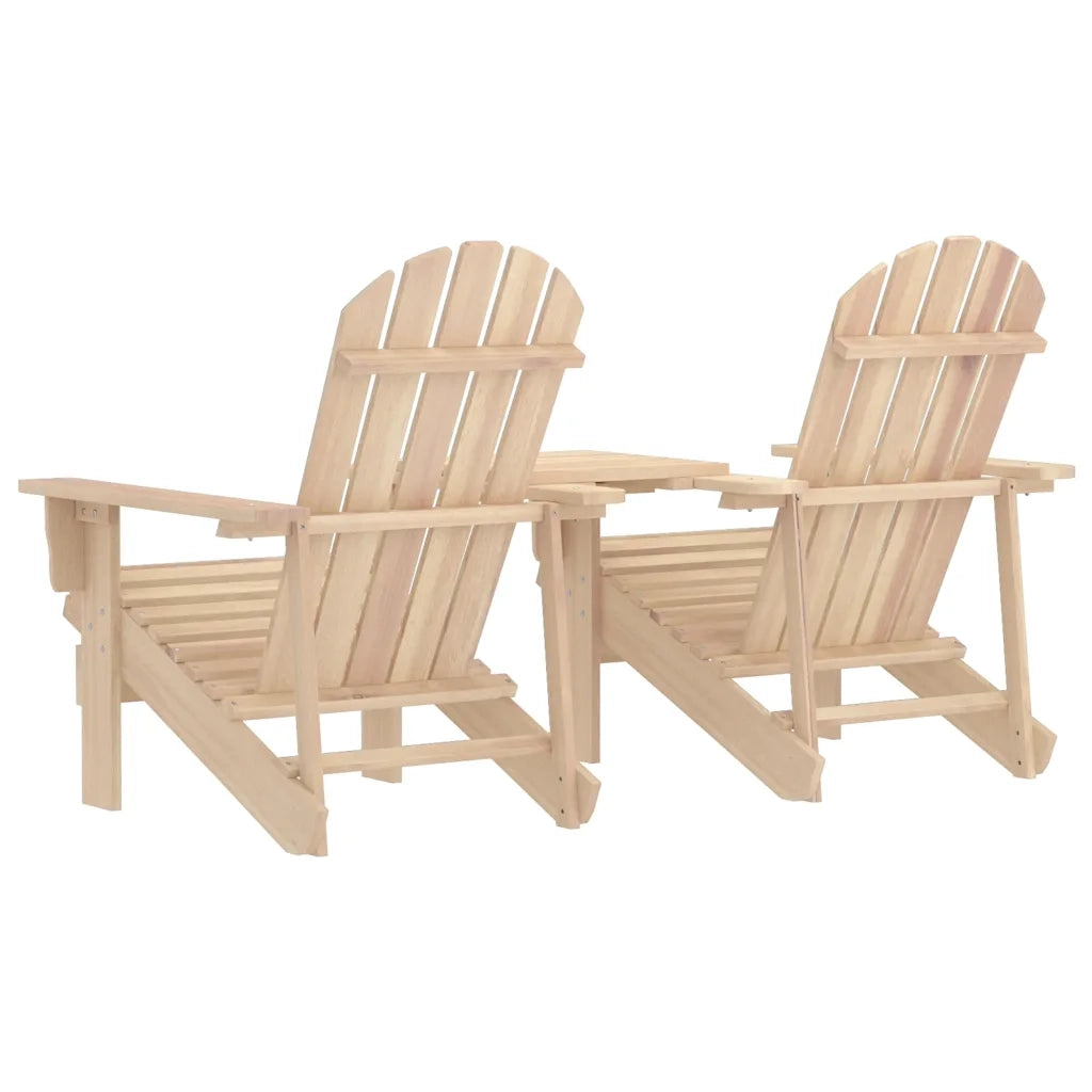 Sedia da Giardino Adirondack con Tavolino in Massello di Abete cod mxl 47780