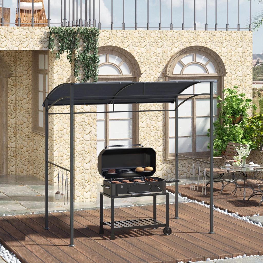 Pergola da Giardino con Griglia ¨C Zephmum ¨C Grigio 215x150x174/220 cm