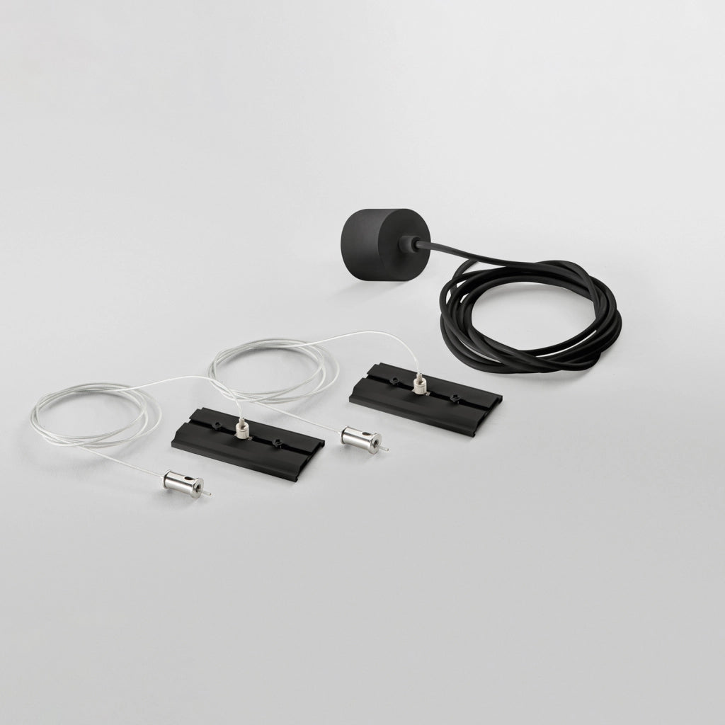 Kit Sospensione Grid Nero 200Cm