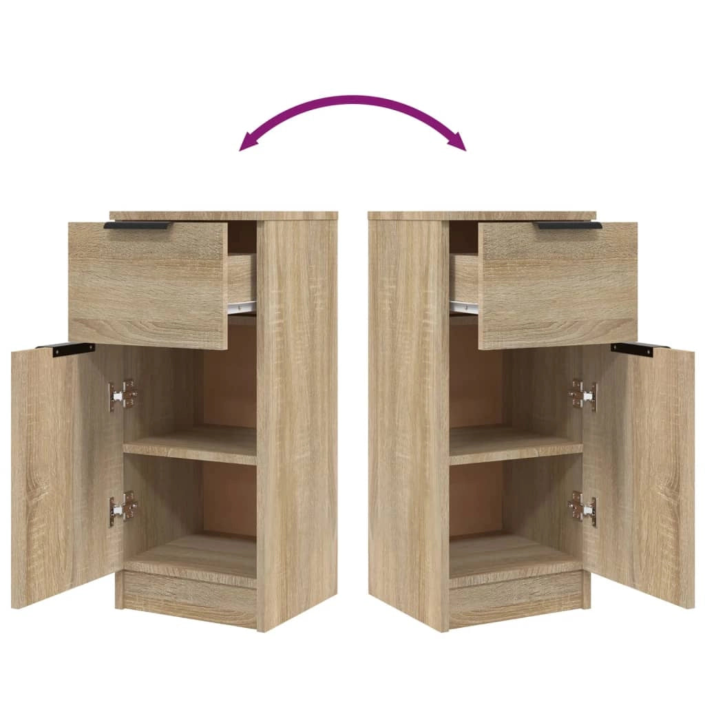 Buffet credenza cassettiera armadio mobile contenitore organizer cucina soggiorno rovere Sonoma 30 x 30 x 70 cm legno ingegnerizzato marrone 02_0031498