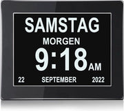 Alarme Digitale con Display Grande e Funzione Calendario per Anziani, Ipovedenti e Persone con Demenza